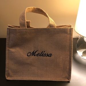 Pottery Barn Burlap Bag